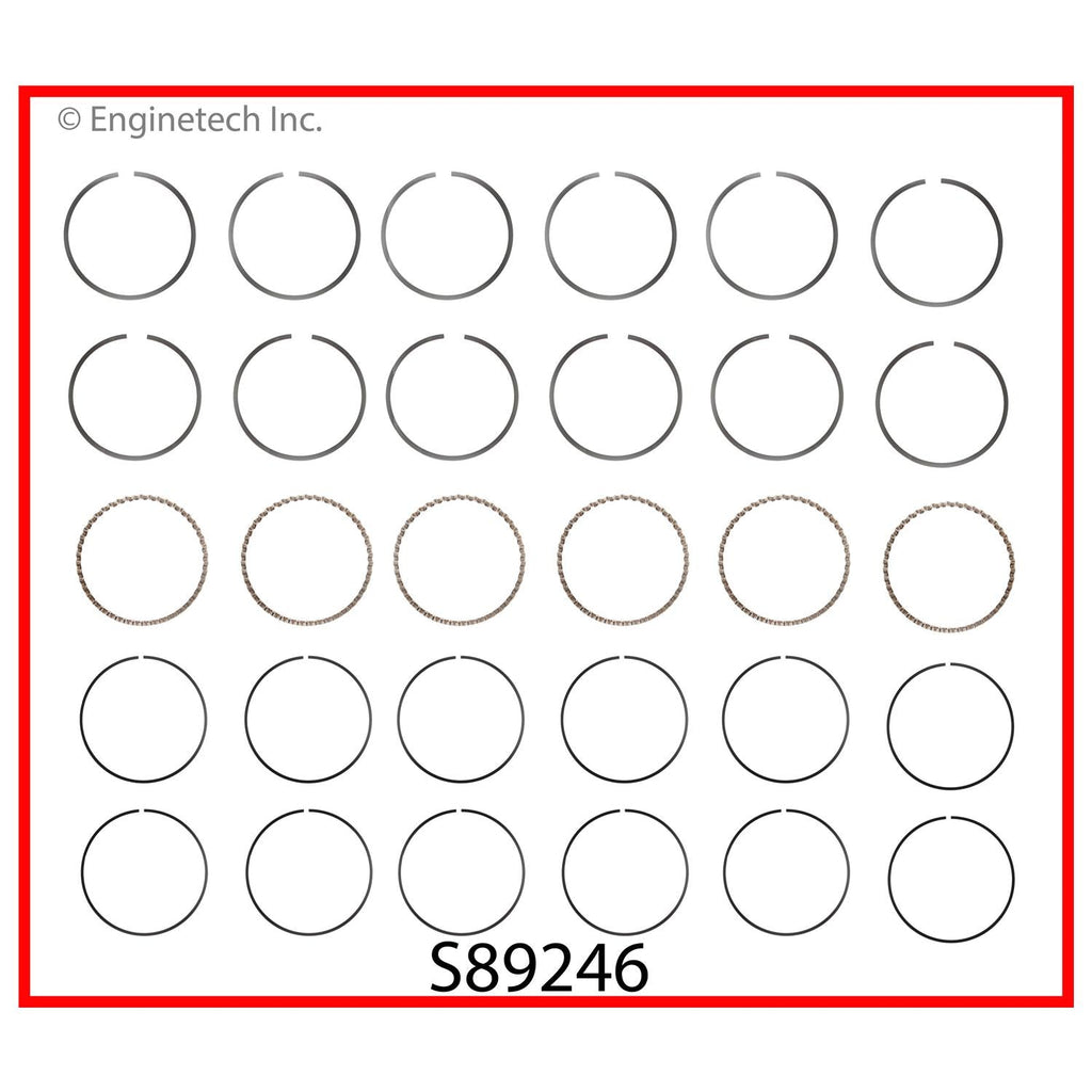 Enginetech S89246-STD Engine Premium Piston Ring Set for Cadillac CTS (2005-2007)