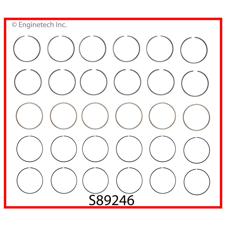 Enginetech S89246-STD Engine Premium Piston Ring Set for Cadillac CTS (2005-2007)