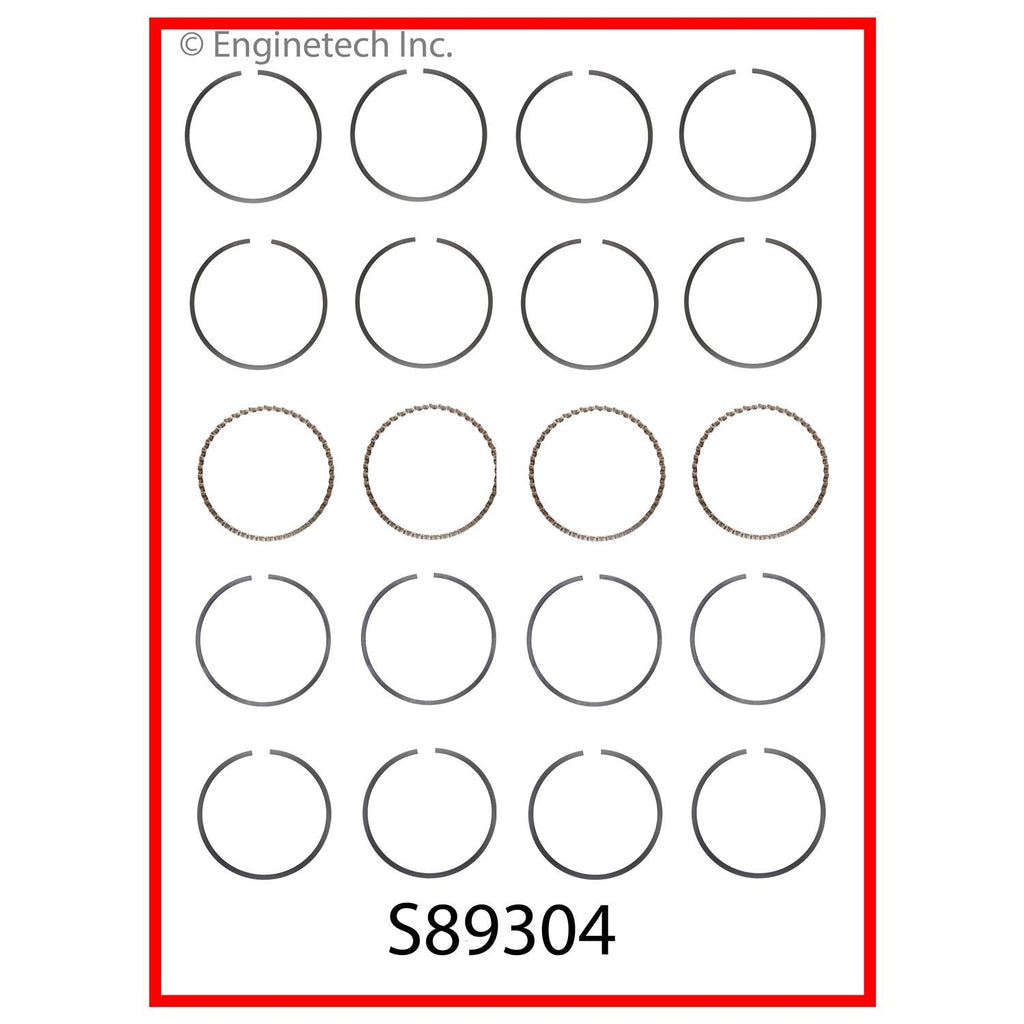 Enginetech S89304-STD Engine Premium Piston Ring Complete Set for Nissan Vehicles