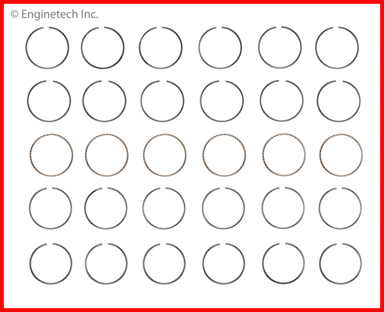 Enginetech S92006-STD Engine Premium Piston Ring Complete Set for Subaru Vehicles