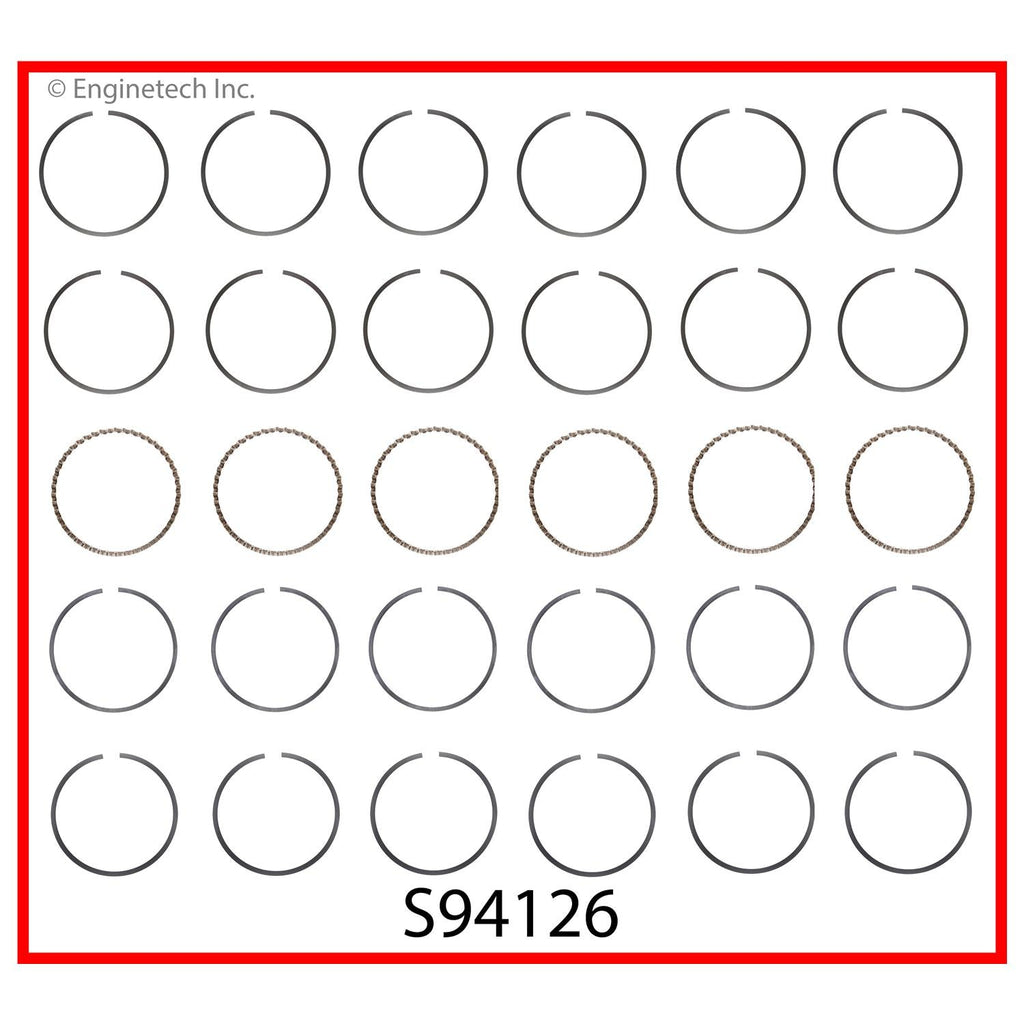 Enginetech S94126-.50 Premium Piston Ring Set for Toyota Tacoma and 4Runner