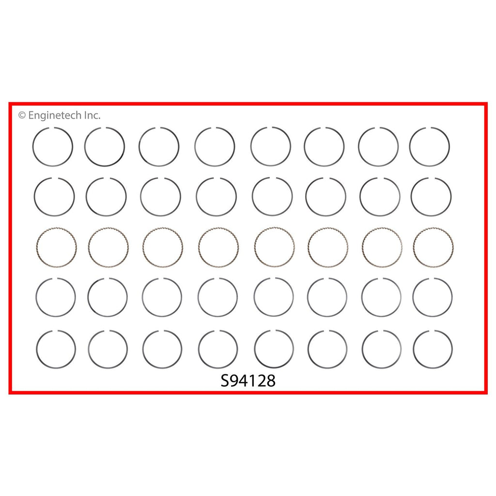 Enginetech S94128-STD Engine Premium Piston Ring Complete Set for Toyota and Lexus Vehicles