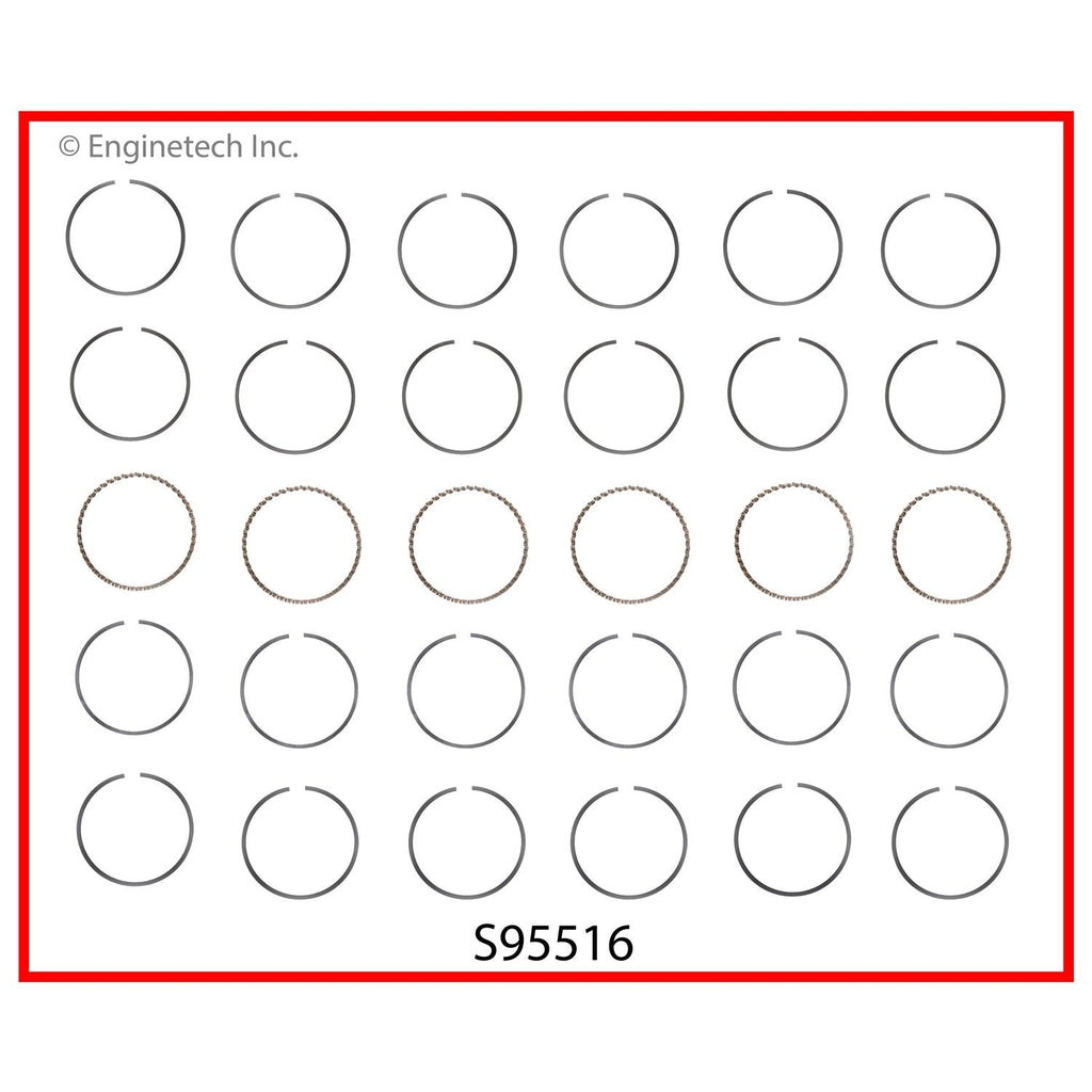 Enginetech S95516-100 Engine Premium Piston Ring Complete Set for Nissan and Suzuki Vehicles