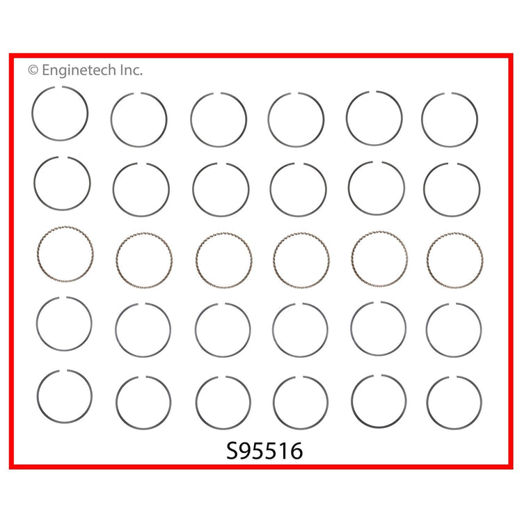 Enginetech S95516-STD Engine Premium Piston Ring Complete Set for Nissan and Suzuki Vehicles