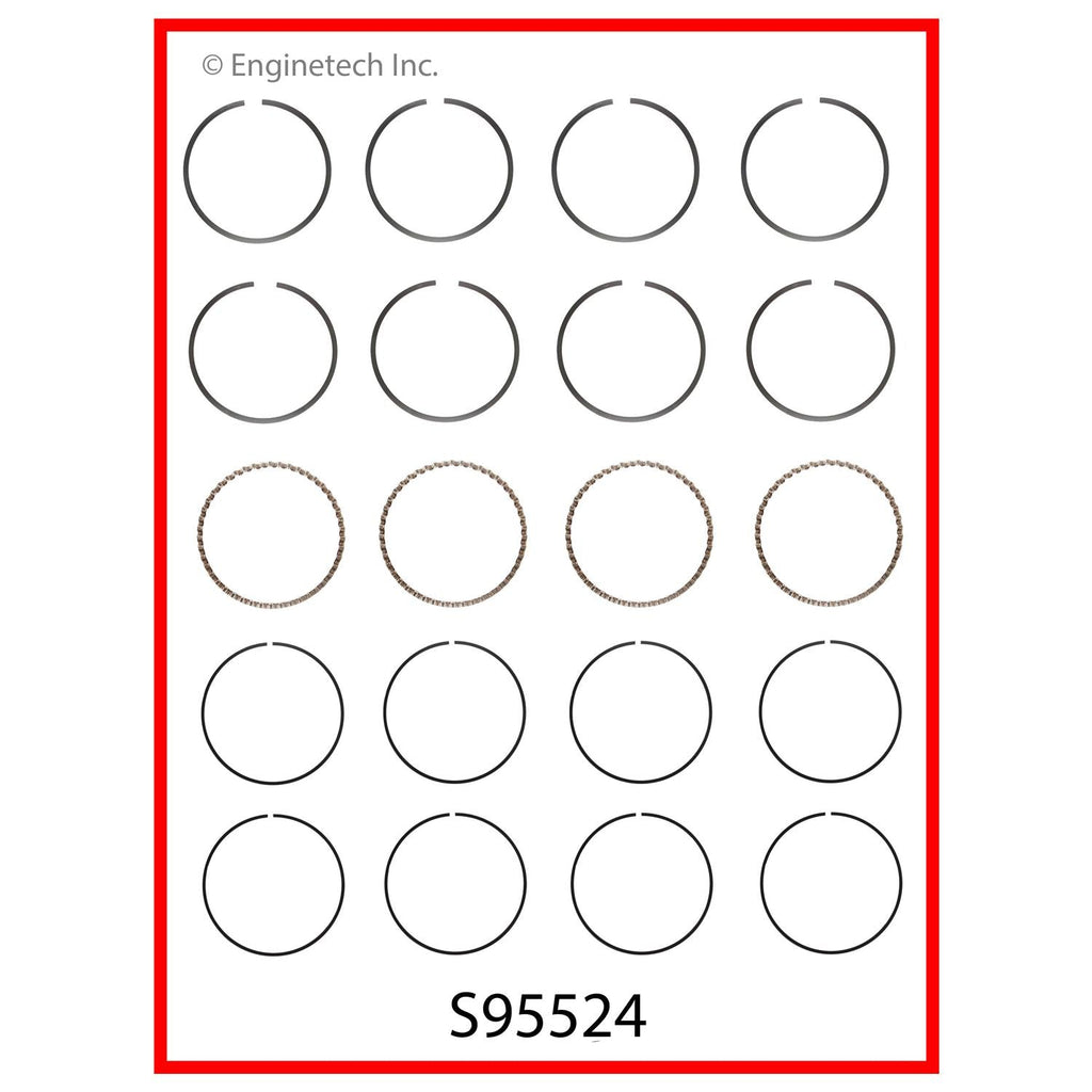 Enginetech S95524-STD Engine Premium Piston Ring Set for Chevrolet Colorado and GMC Canyon