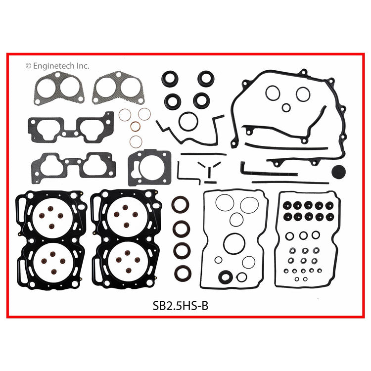 Enginetech Engine Cylinder Head Gasket Set for Subaru 2005 Saab 9-2X with Head Bolts (Part SB2.5HS-BWB)