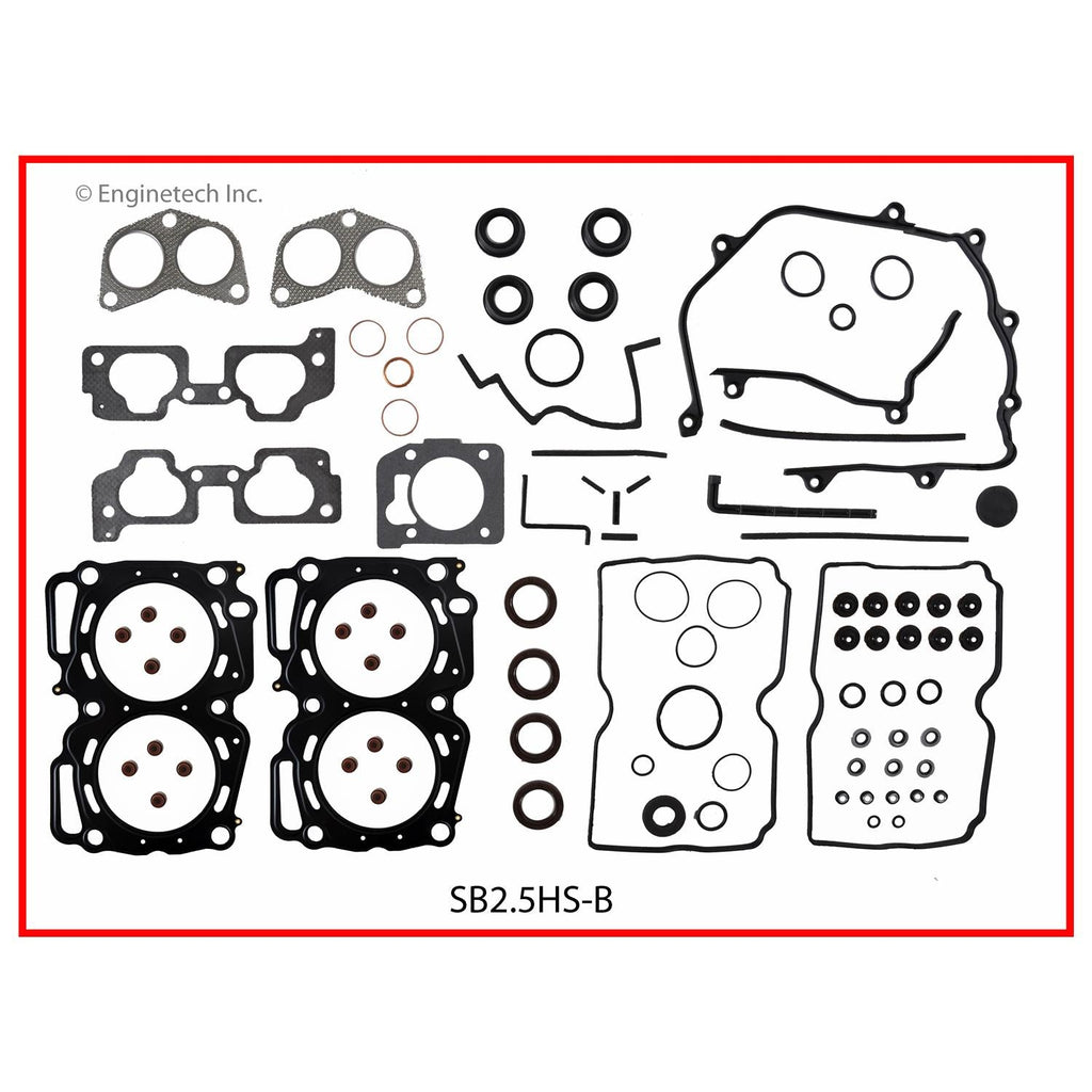 Enginetech SB2.5K-2 Engine Full Gasket Set for Subaru Vehicles