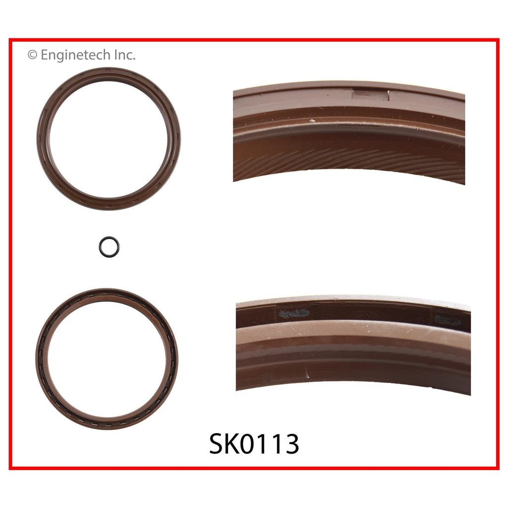 Enginetech Engine Rear Crankshaft Seal with Offset Lip and Viton for Reliable Sealing