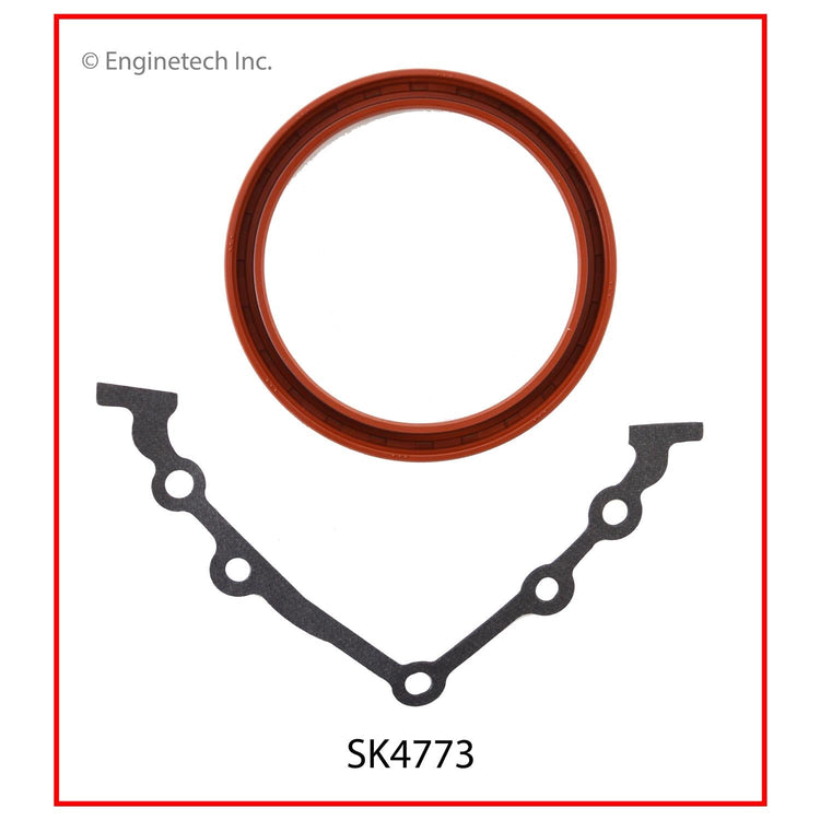 Enginetech SK4773 Engine Rear Crankshaft Seal with Double Lip and Viton for Chrysler, Dodge, Hyundai Models