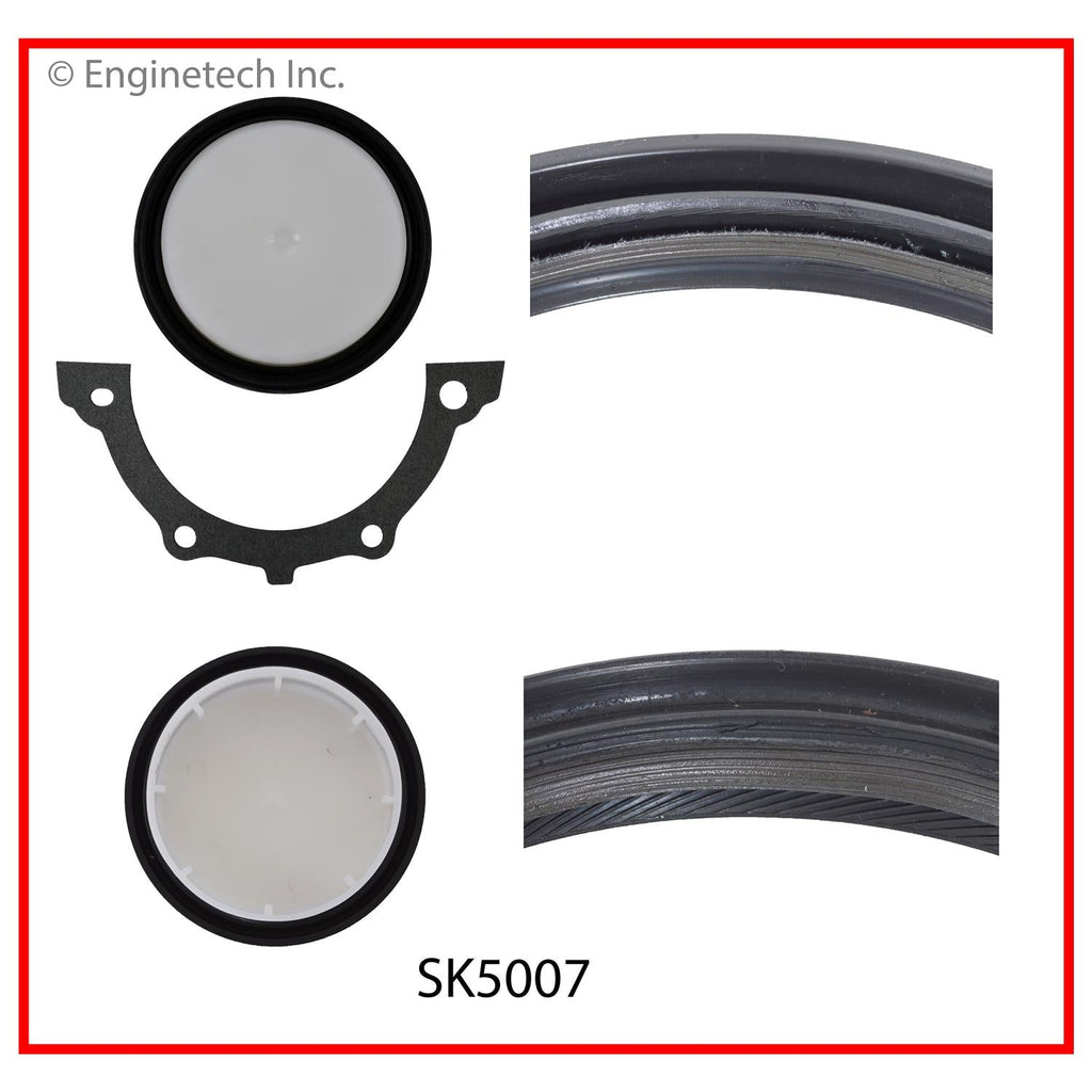 Enginetech SK5007 Rear Crankshaft Seal with Housing Gasket for GMC and Chevrolet Trucks