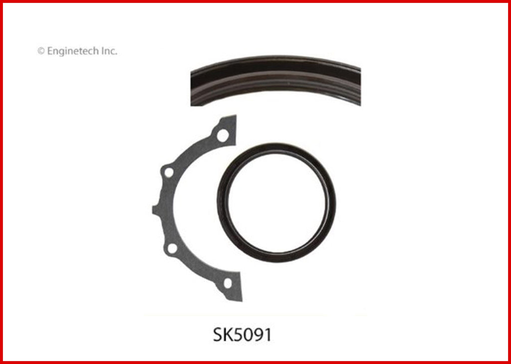 Enginetech Engine Rear Crankshaft Seal with Housing Gasket – Part Number SK5091