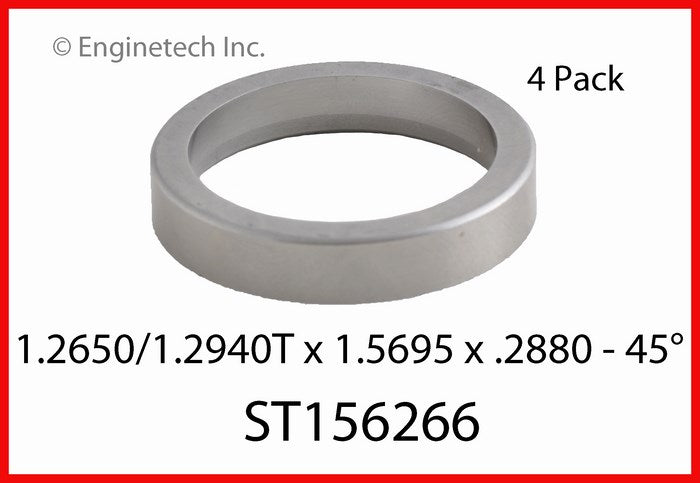 Enginetech ST156266 Engine Valve Seat Set – Hi-Chrome, 45° Seat Angle, 4 Pack for Isuzu Vehicles