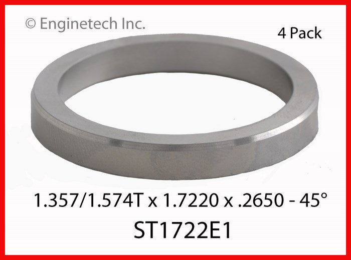 Enginetech ST1722E1 Engine Valve Seat 4 Pack for Dodge D250 and D350