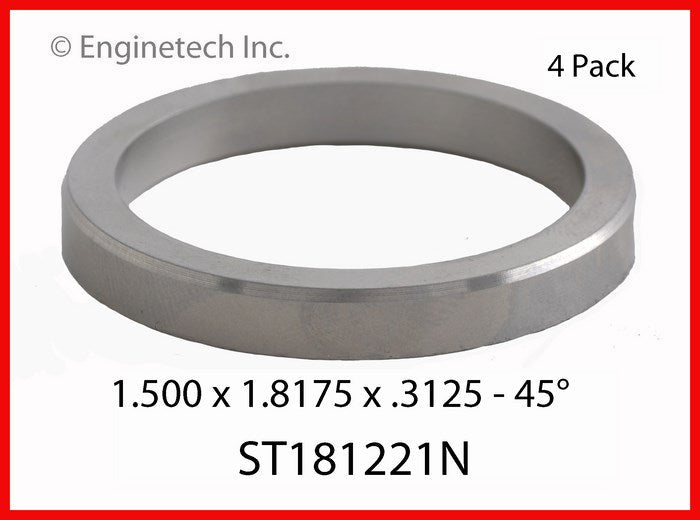Enginetech ST181221N Engine Valve Seat - 4 Pack for Domestic and Import Engines