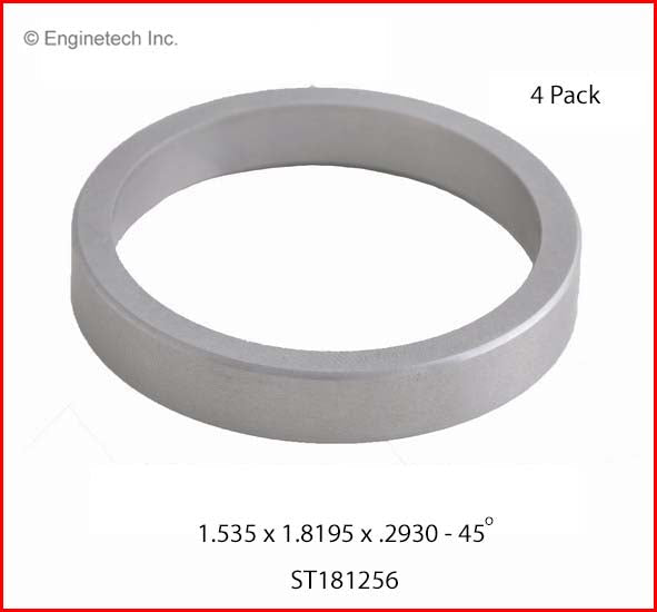 Enginetech ST181256 Engine Valve Seat 4 Pack for Ford Vehicles
