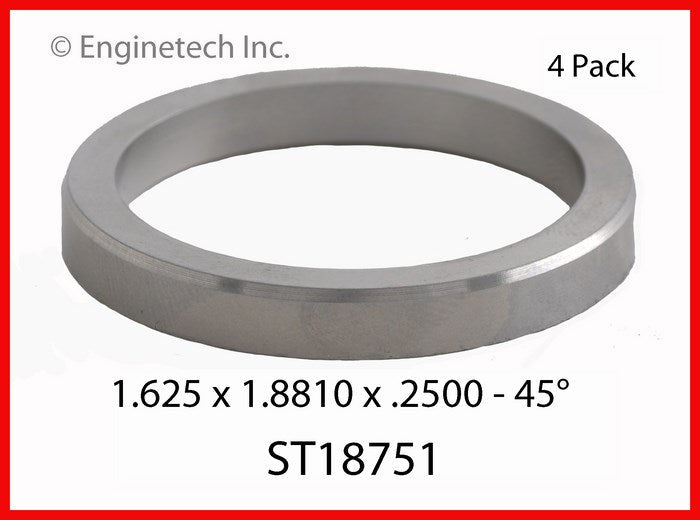 Enginetech BBPTST18751 Engine Valve Seat Set - 4 Pack for High-Performance Engines