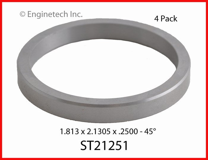 Enginetech ST21251 Engine Valve Seat 4 Pack – High-Performance Hi-Chrome Valve Seats for Reliable Engine Rebuilding