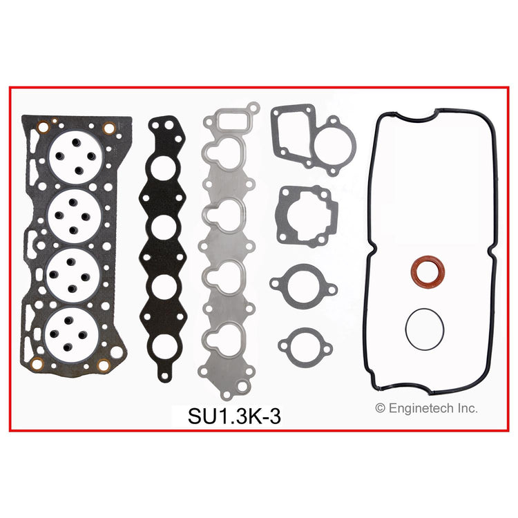 Enginetech SU1.3K-3 Engine Full Gasket Set for Suzuki and Chevrolet Vehicles