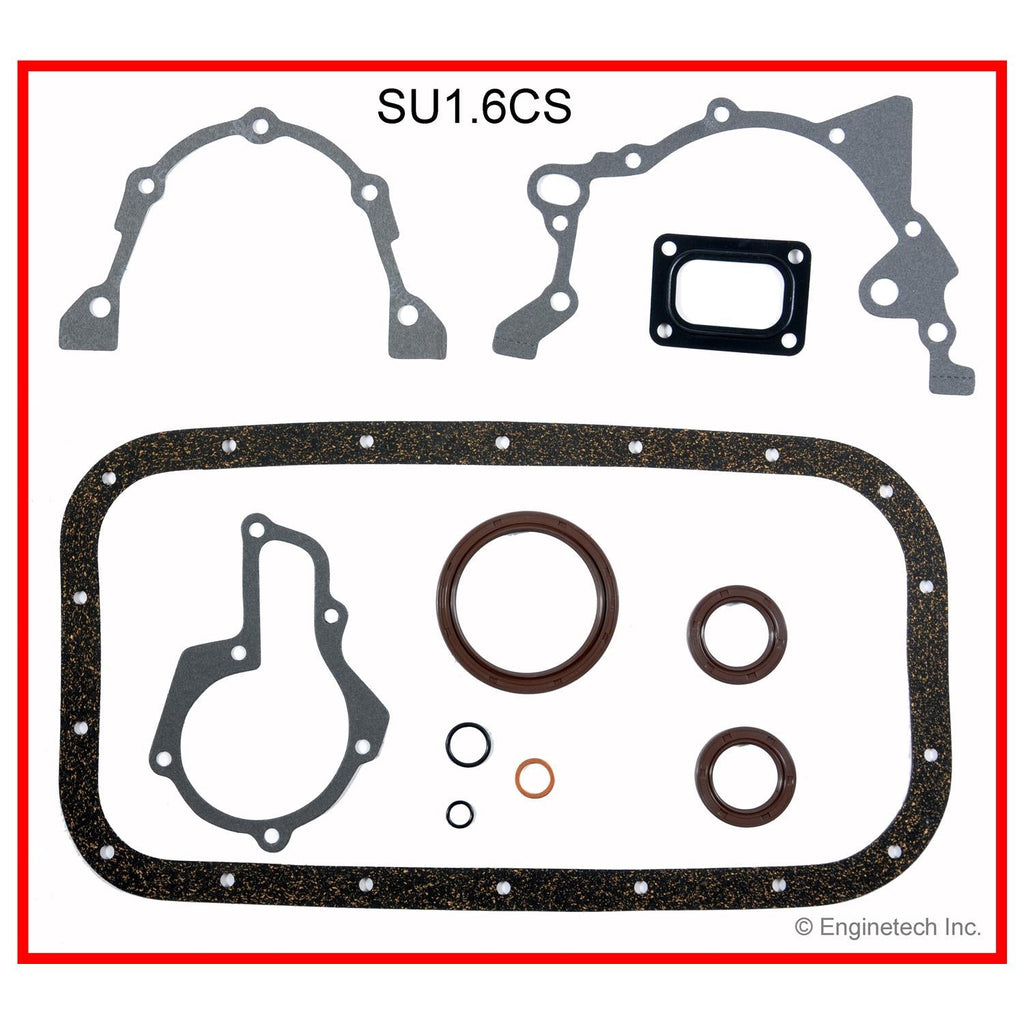 Enginetech SU1.6CS Engine Lower End Gasket Set for Suzuki Cars and Trucks