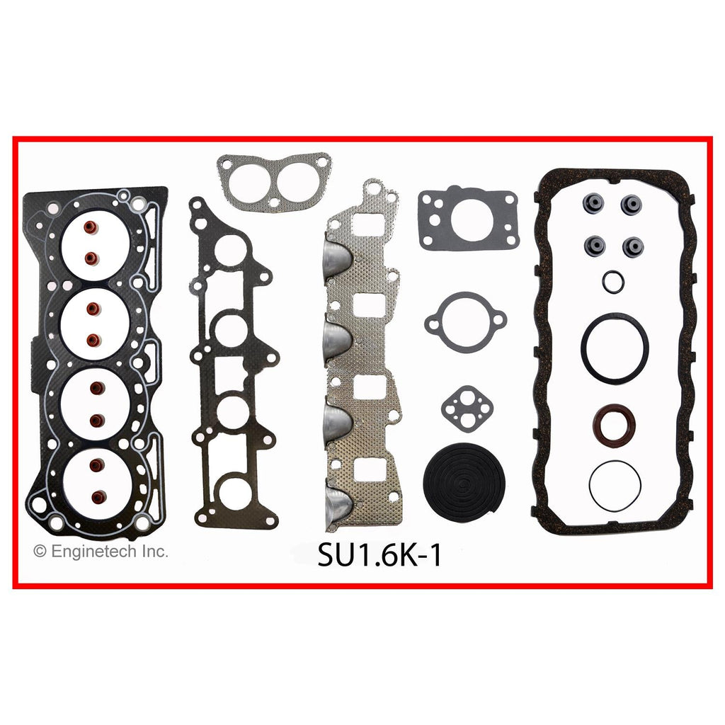 Enginetech Engine Full Gasket Set for Suzuki and Geo Sidekick and Tracker (Part SU1.6K-1)