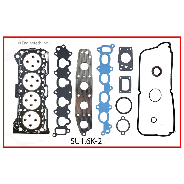 Enginetech SU1.6K-2 Engine Full Gasket Set for Suzuki and Chevrolet Vehicles