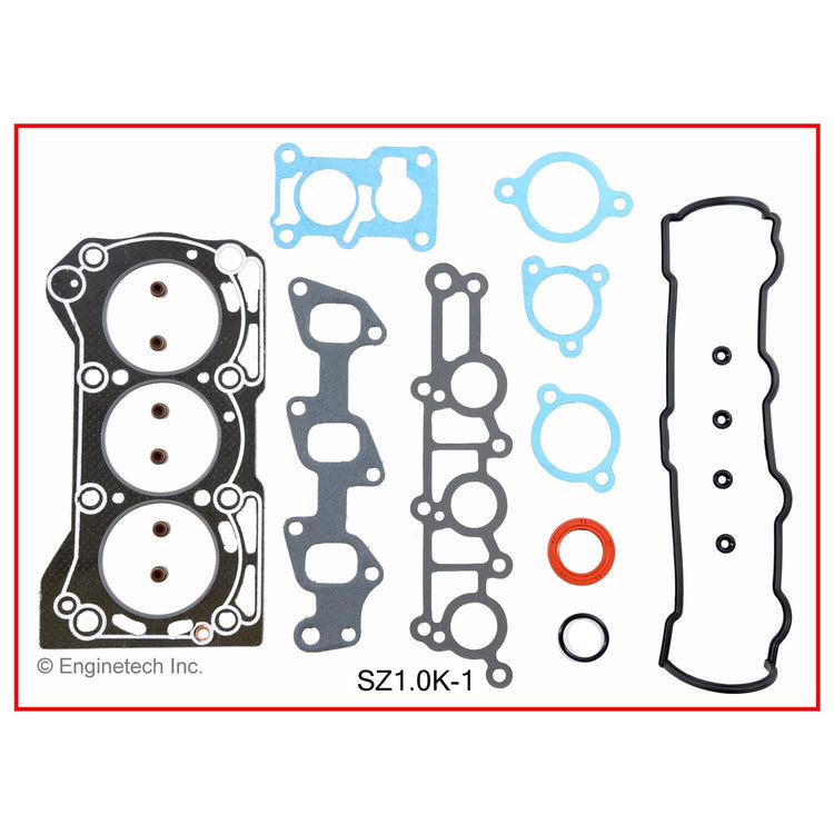 Enginetech Engine Full Gasket Set for Suzuki Cars and Trucks (Part #SZ1.0K-1)