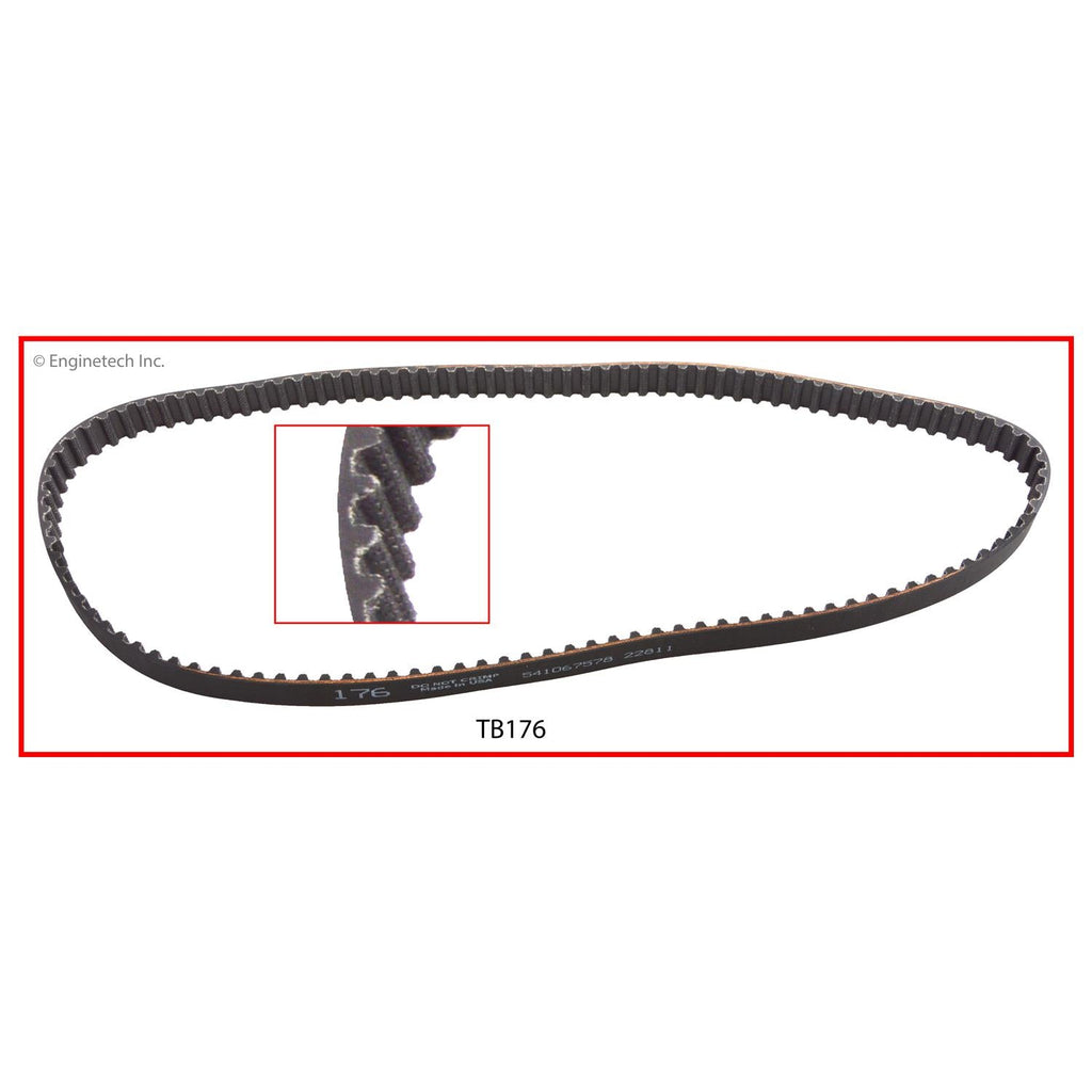 Enginetech TB176 Engine Timing Belt for Toyota Corolla and Geo Prizm