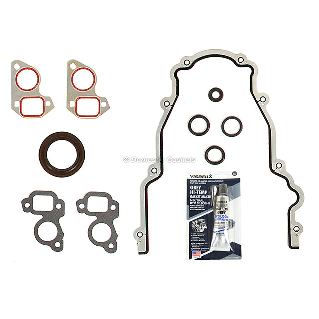 Gasket Sensor Water Oil Pump Timing Chain Kit Cover Fit 97-04 GM LS1 4.8 5.3 6.0