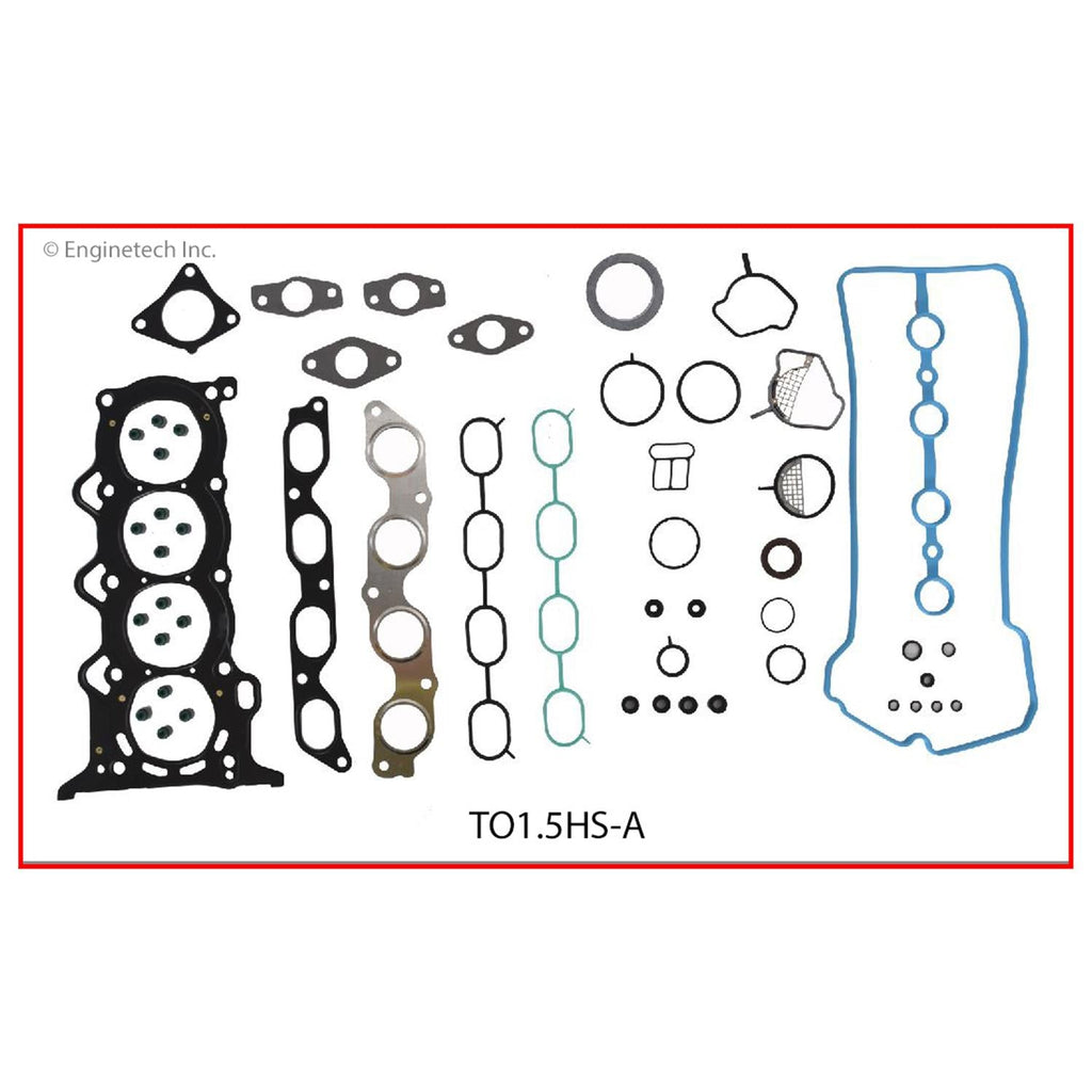 Enginetech TO1.5HS-AWB Engine Cylinder Head Gasket Set for Toyota and Scion Vehicles