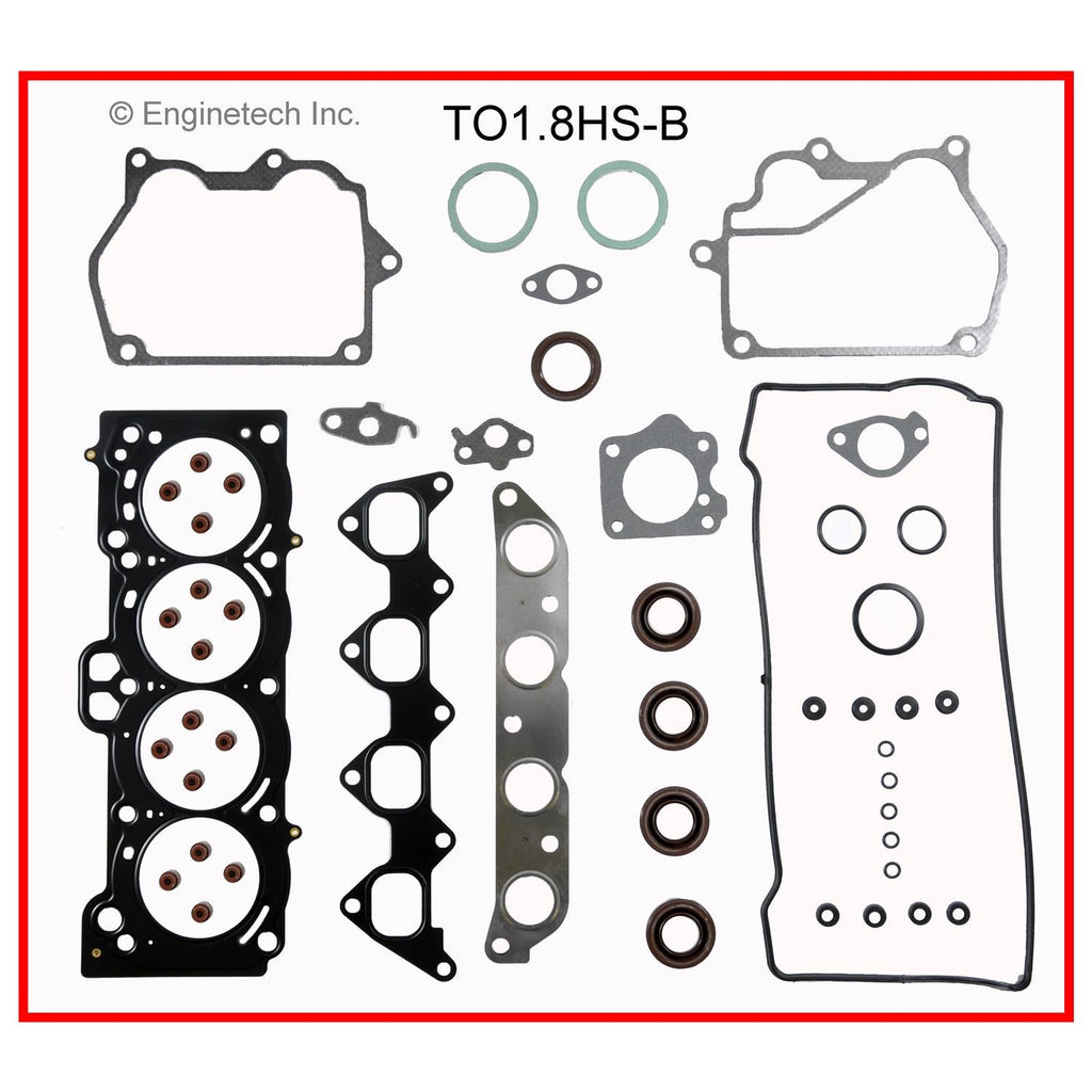 Enginetech Cylinder Head Gasket Set for Toyota and Geo Prizm Models – Part TO1.8HS-B