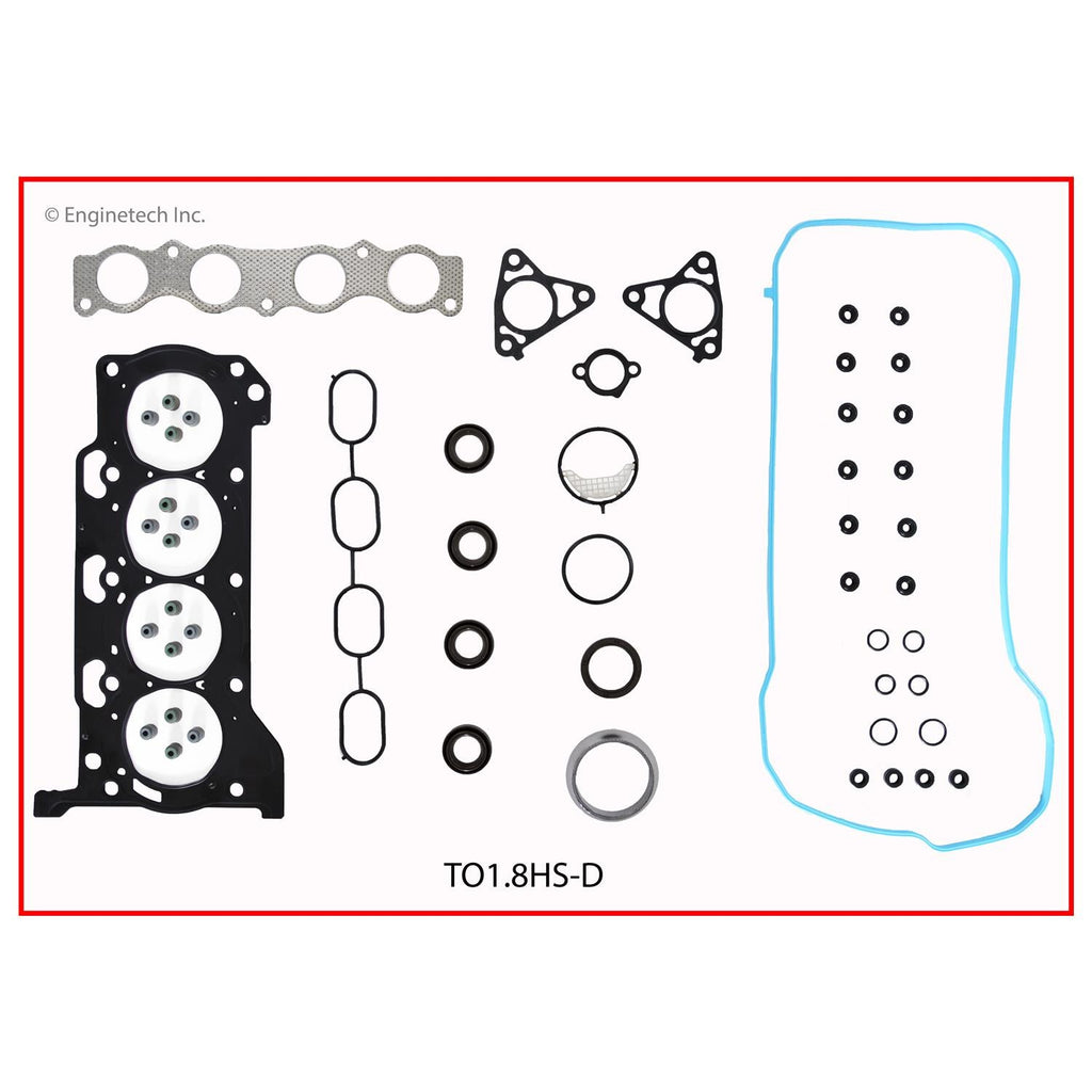 Enginetech TO1.8HS-D Engine Cylinder Head Gasket Set for Toyota and Scion Vehicles