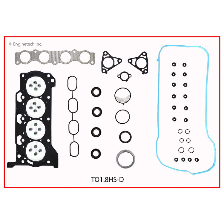 Enginetech TO1.8HS-D Engine Cylinder Head Gasket Set for Toyota and Scion Vehicles