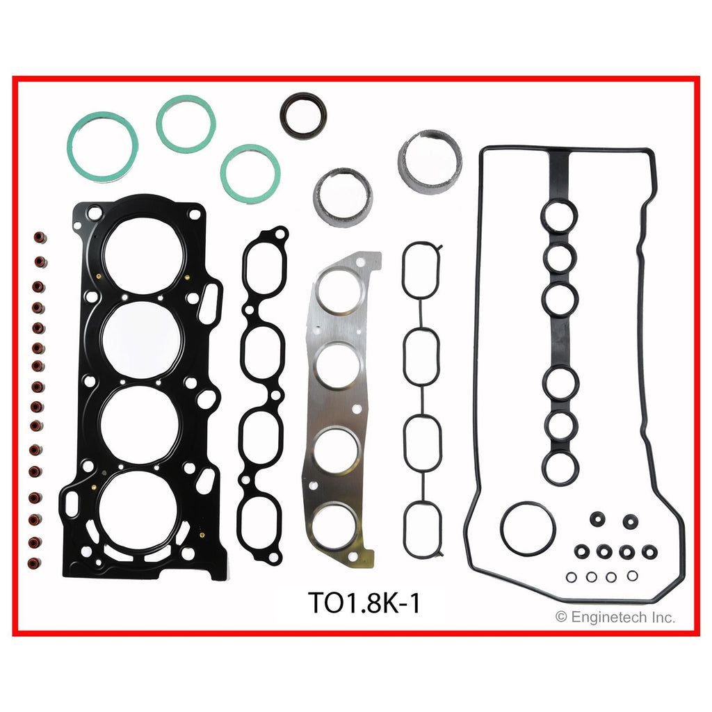 Enginetech TO1.8K-1 Engine Full Gasket Set for Toyota and Pontiac Vehicles