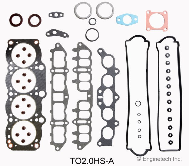 Enginetech TO2.0HS-C Engine Cylinder Head Gasket Set for Toyota Celica 1986-1989