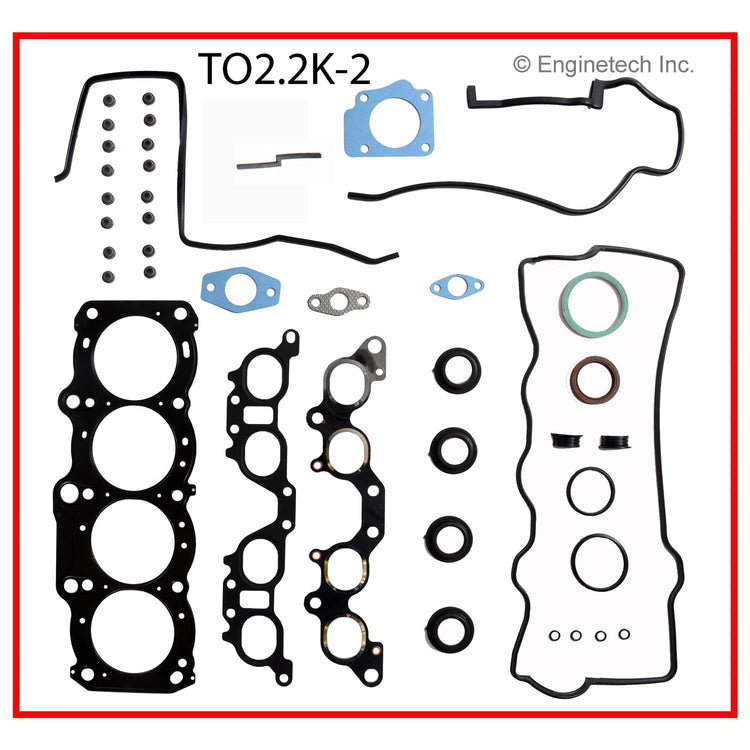 Enginetech Engine Full Gasket Set for Toyota Camry and Celica (Part #TO2.2K-2)