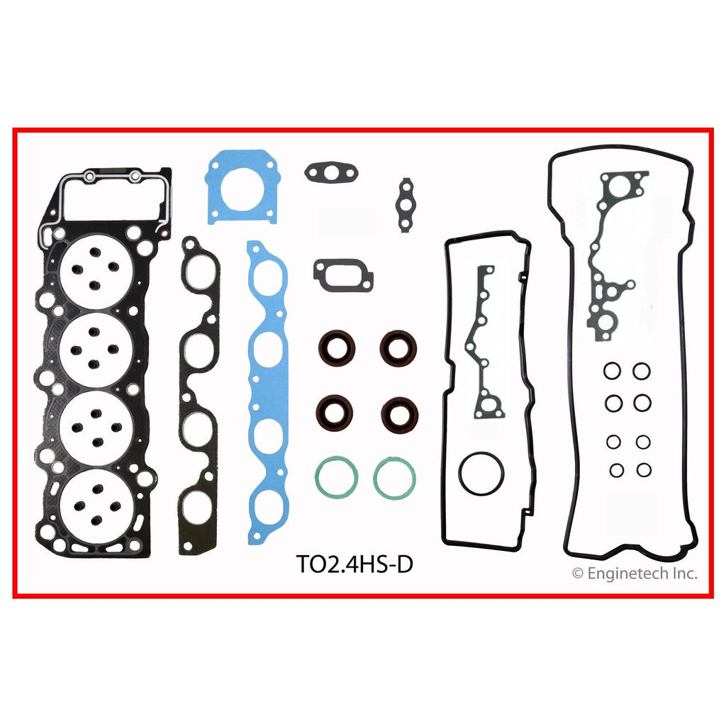 Enginetech Engine Cylinder Head Gasket Set for Toyota Previa 1991-1997 with Head Bolts (Part Number TO2.4HS-DWB)