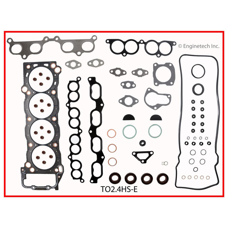 Enginetech TO2.4HS-E Engine Cylinder Head Gasket Set for Toyota Cars and Trucks