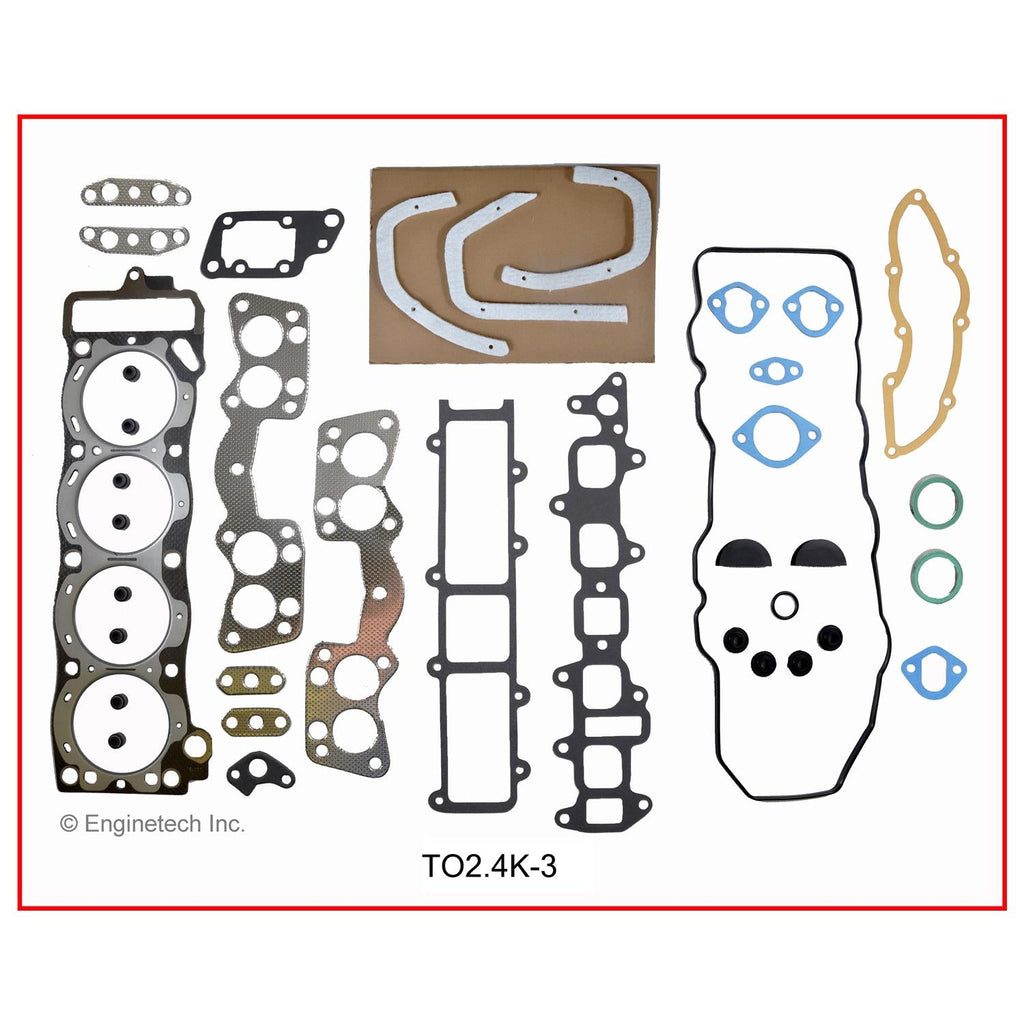 Enginetech Engine Full Gasket Set for Toyota Corona and Pickup (Part Number TO2.4K-3)