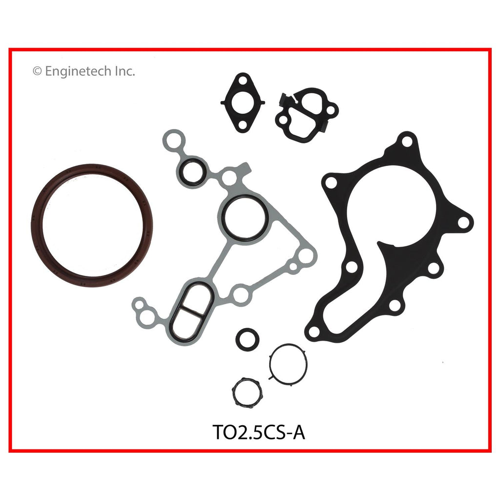 Enginetech TO2.5CS-A Engine Lower End Gasket Set for Toyota and Scion Vehicles