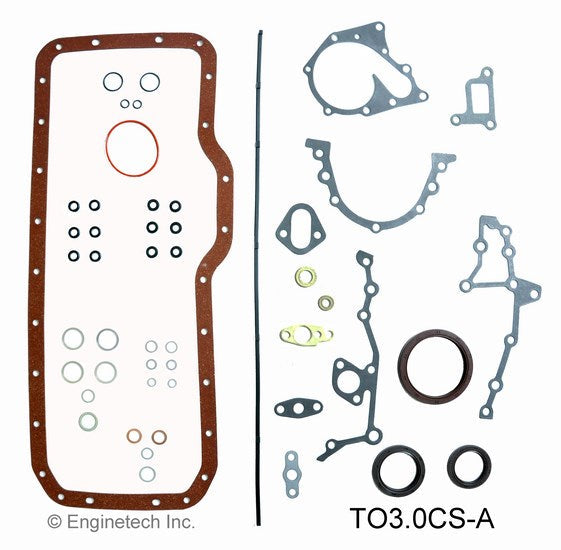 Enginetech TO3.0CS-A Engine Lower End Gasket Set for Toyota Cars and Trucks