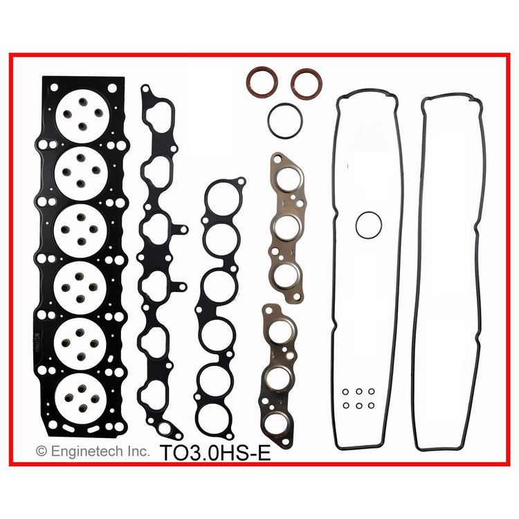 Enginetech Engine Cylinder Head Gasket Set for Toyota Cars and Trucks with Head Bolts (Part Number TO3.0HS-EWB)