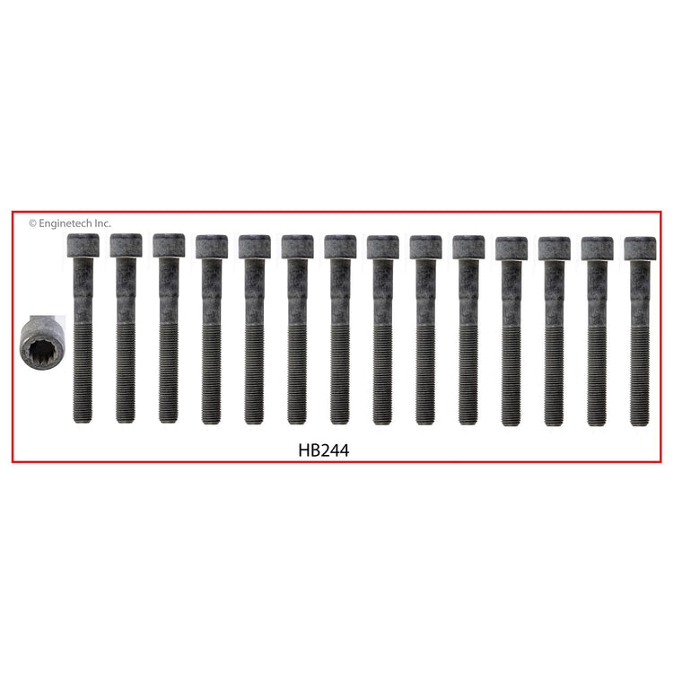 Enginetech Engine Cylinder Head Gasket Set for Toyota Cars and Trucks with Head Bolts (Part #TO3.0HS-FWB)