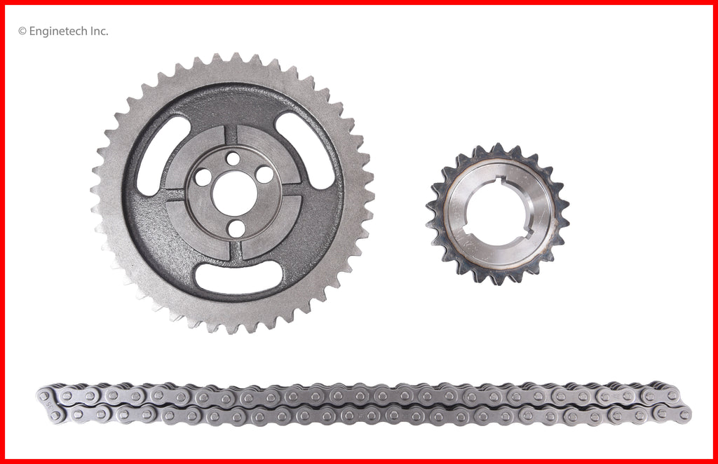 Enginetech TS163 Engine Timing Set with Double Roller Chain and High Alloy Steel Sprockets