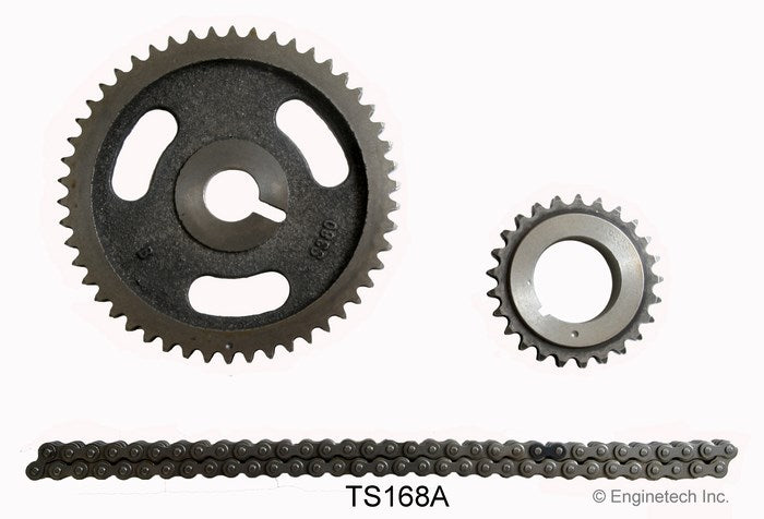 Enginetech TS168A Engine Timing Set with Double Roller Chain and Steel Sprockets