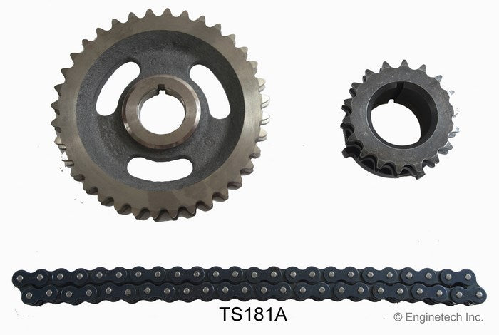 Enginetech TS181A Engine Timing Set with Double Roller Chain and High Alloy Steel Sprockets