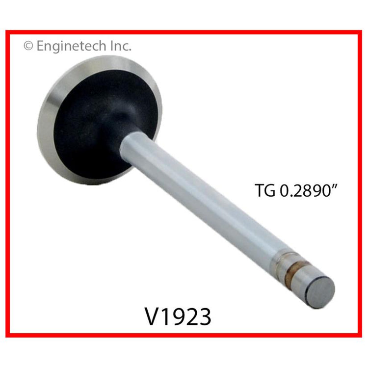 Enginetech V1923-8 Engine Exhaust Valve – Chrome Stem with 1.5-inch Diameter, 4.92-inch Length