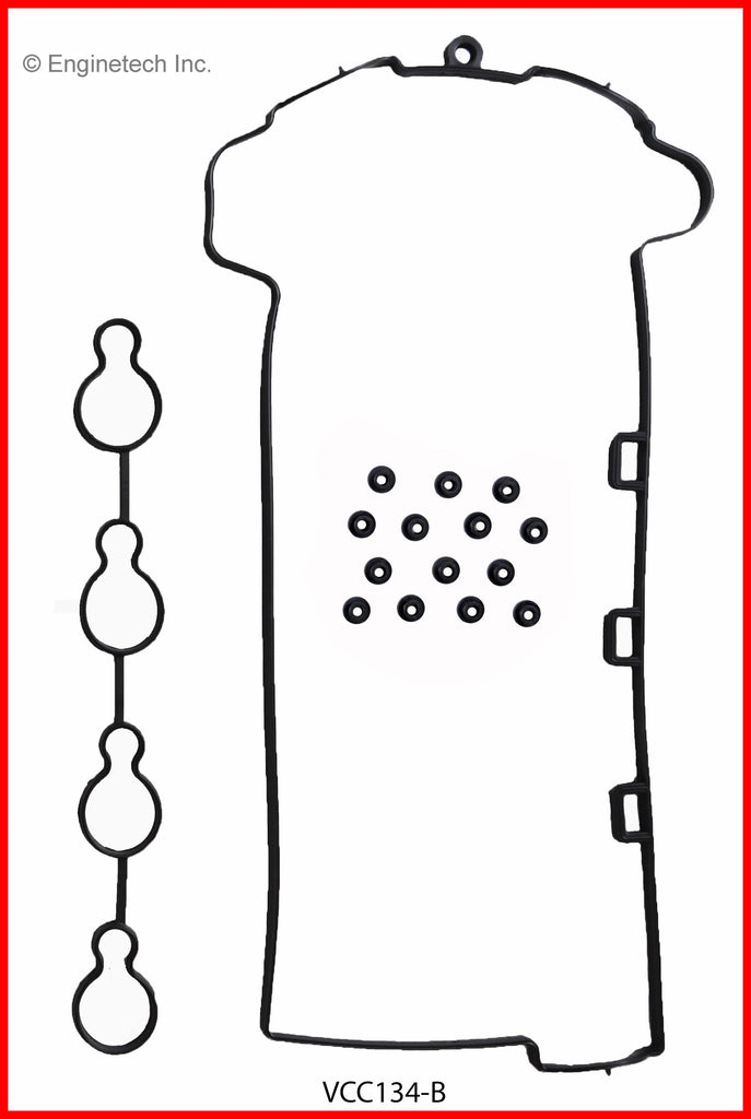 Enginetech VCC134-B Engine Valve Cover Gasket for Chevrolet and GMC Vehicles