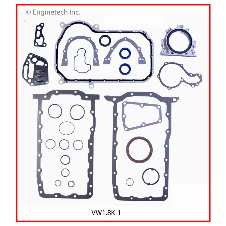 Enginetech VW1.8K-1 Engine Full Gasket Set for Volkswagen and Audi Vehicles