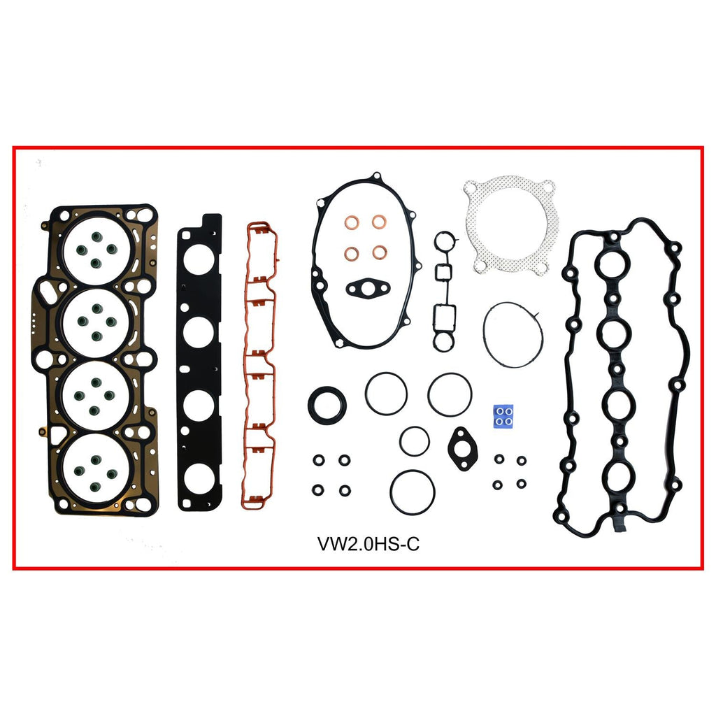 Enginetech VW2.0HS-CWB Engine Cylinder Head Gasket Set with Head Bolts for Volkswagen and Audi Models