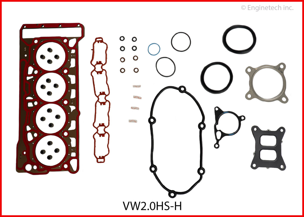 Enginetech VW2.0HS-H Engine Cylinder Head Gasket Set for Volkswagen and Audi Vehicles